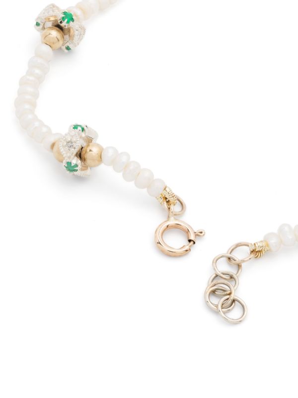 Browns Pascale Monvoisin 9K Yellow Gold Chelsea N°2 Pearl And Diamond Bracelet | Browns Fine Bracelets