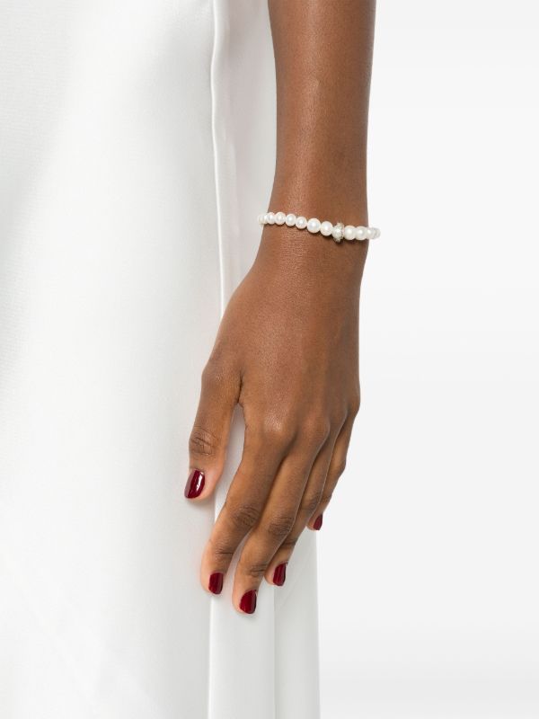 Browns Pascale Monvoisin 9K Yellow Gold Chelsea N°2 Pearl And Diamond Bracelet | Browns Fine Bracelets