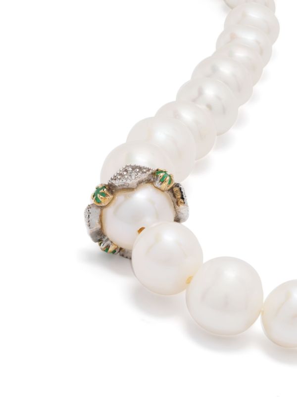 Browns Pascale Monvoisin 9K Yellow Gold Chelsea N°2 Pearl And Diamond Bracelet | Browns Fine Bracelets