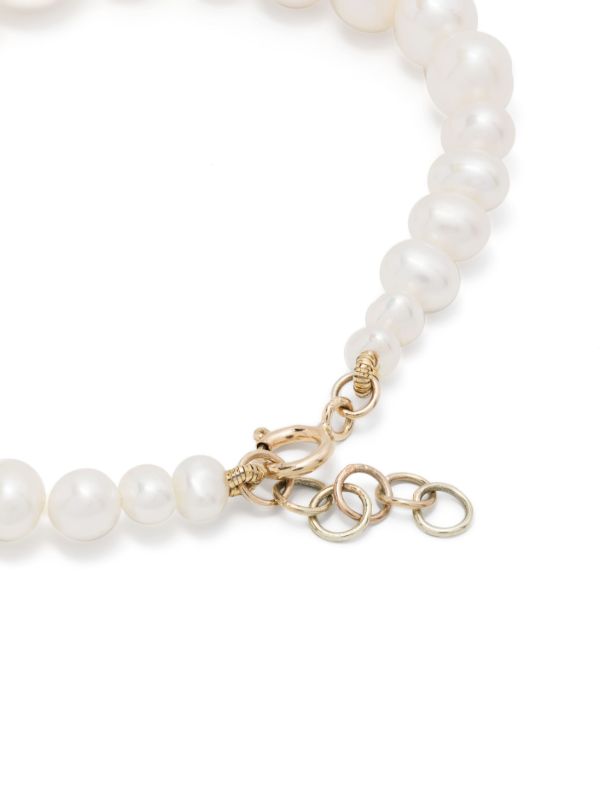 Browns Pascale Monvoisin 9K Yellow Gold Chelsea N°2 Pearl And Diamond Bracelet | Browns Fine Bracelets