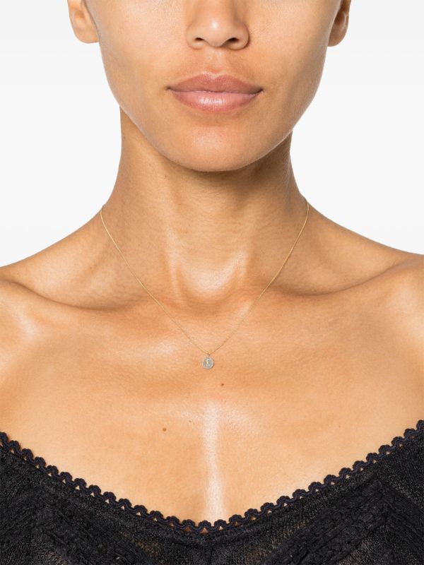 Browns Pascale Monvoisin 9K Yellow Gold Orso Aquamarine And Diamond Necklace | Browns Fine Necklaces