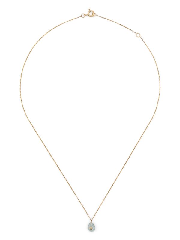 browns Pascale Monvoisin 9K Yellow Gold Orso Aquamarine And Diamond Necklace | Browns Fine Necklaces