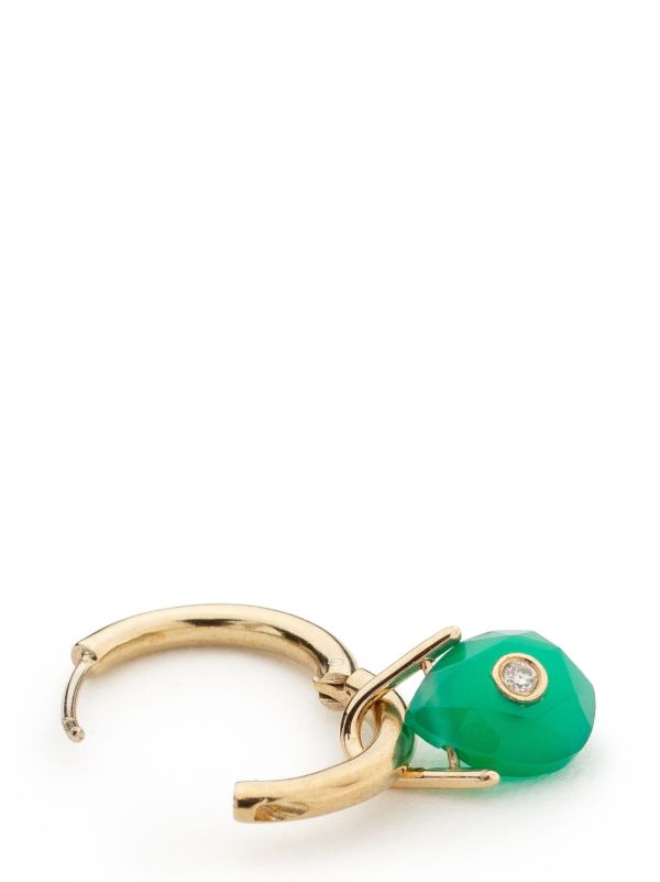 Browns Pascale Monvoisin 9K Yellow Gold Orso Green Onyx Earring | Browns Fine Earrings