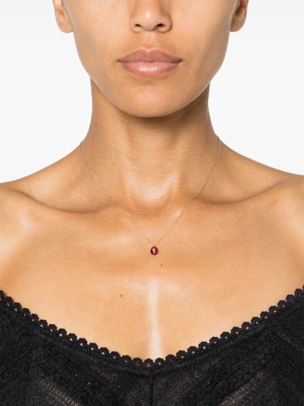 Browns Pascale Monvoisin 9K Yellow Gold Orso Ruby And Diamond Necklace | Browns Fine Earrings
