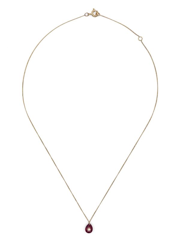 browns Pascale Monvoisin 9K Yellow Gold Orso Ruby And Diamond Necklace | Browns Fine Earrings