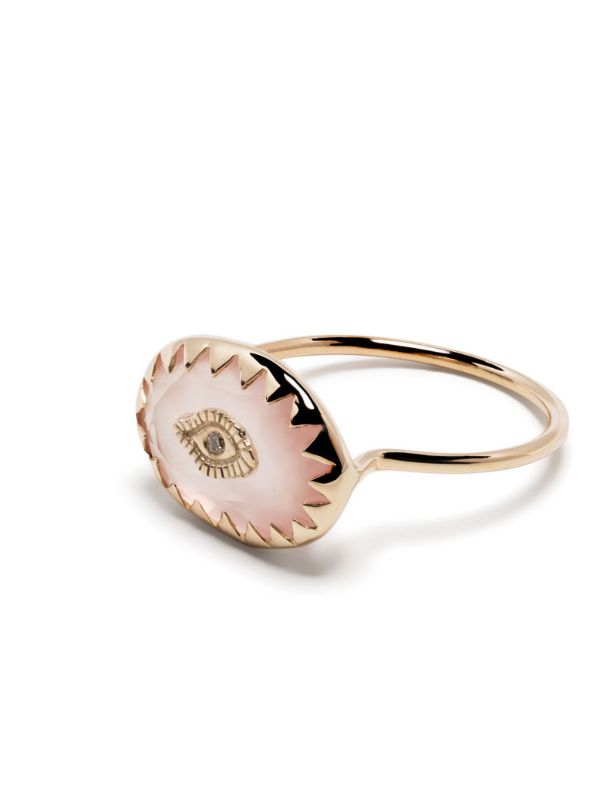 Browns Pascale Monvoisin 9K Yellow Gold Souad Quartz And Diamond Ring | Browns Fine Rings