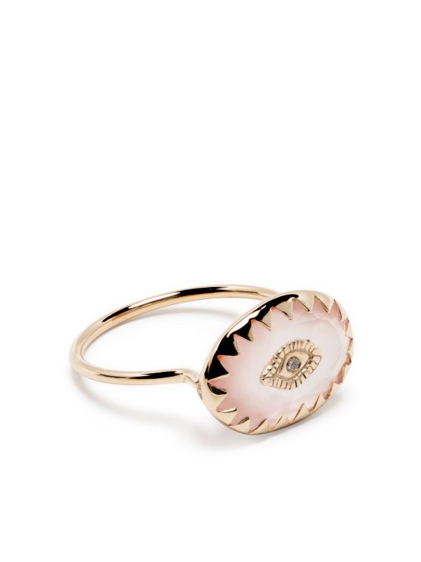 browns Pascale Monvoisin 9K yellow gold Souad quartz and diamond ring | Browns Fine Rings