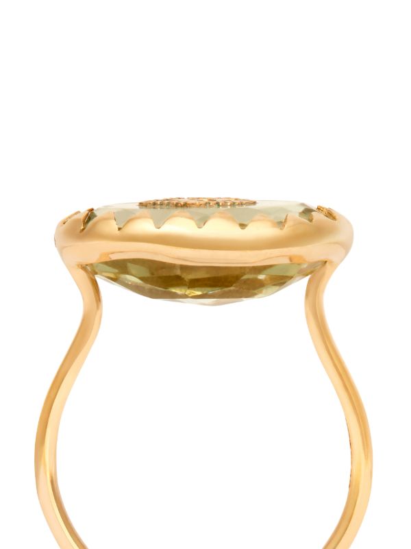 Browns Pascale Monvoisin 9K Yellow Gold Squad Amethyst Diamond Ring | Browns Fine Rings