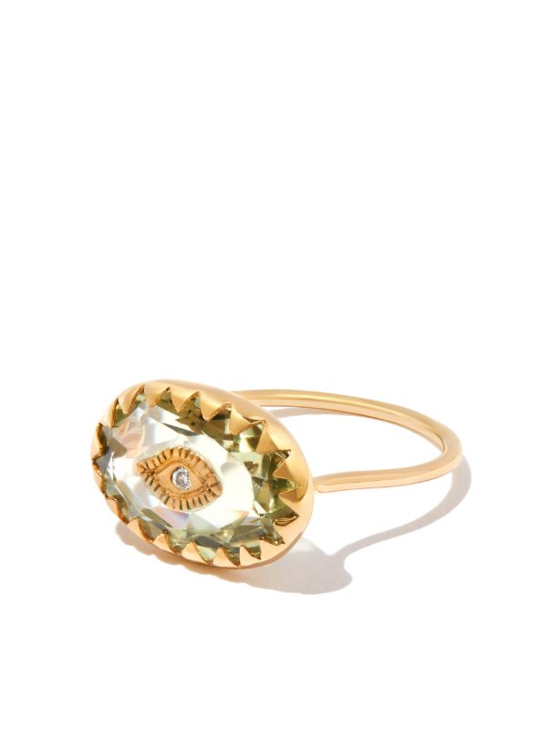 browns Pascale Monvoisin 9K Yellow Gold Squad Amethyst Diamond Ring | Browns Fine Rings