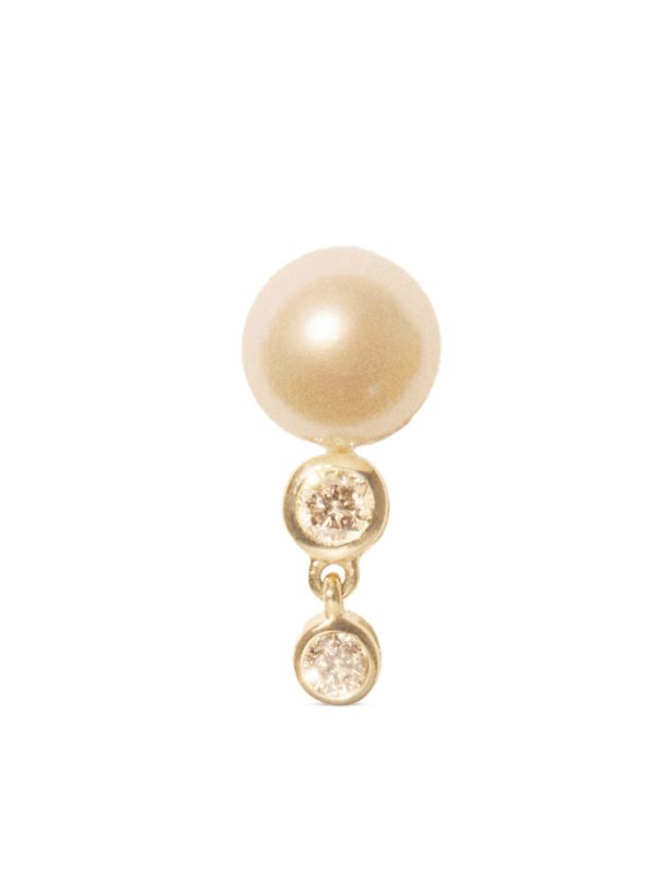 Browns Pascale Monvoisin 9K Yellow Pearl Gold Earrings | Browns Earrings
