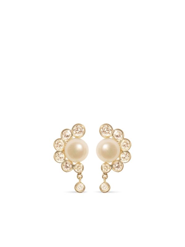 browns Pascale Monvoisin 9K Yellow Pearl Gold Earrings | Browns Earrings