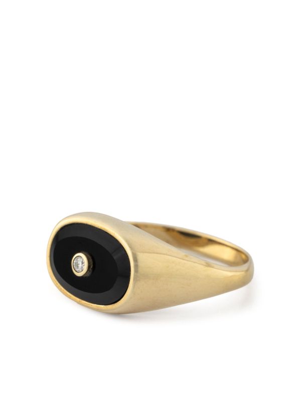 Browns Pascale Monvoisin Gold Onyx And Diamond Ring | Browns Rings