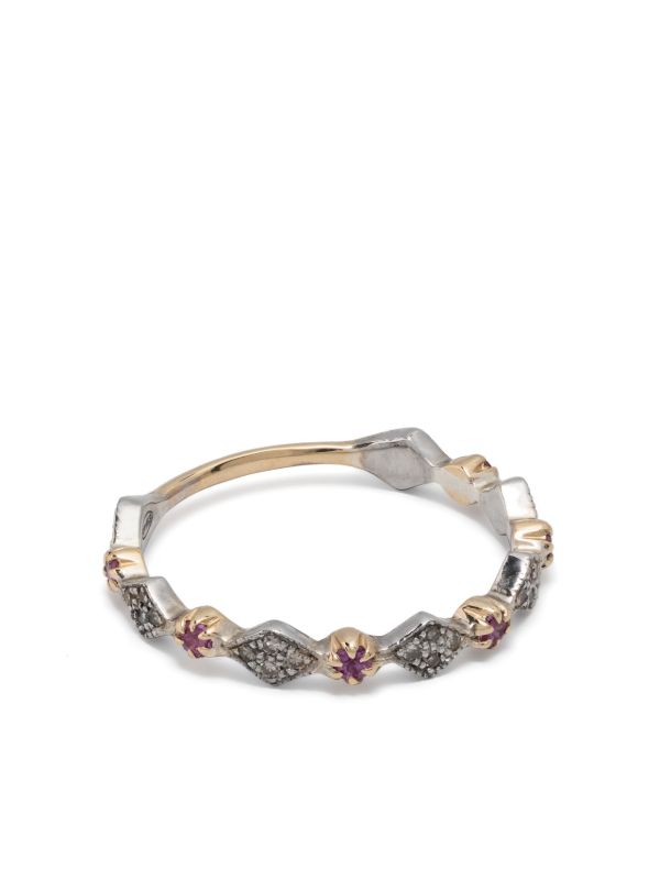 browns Pascale Monvoisin Gold Plated Sterling Silver Ava No. 1 Sapphire And Diamond Ring | Browns Fine Rings