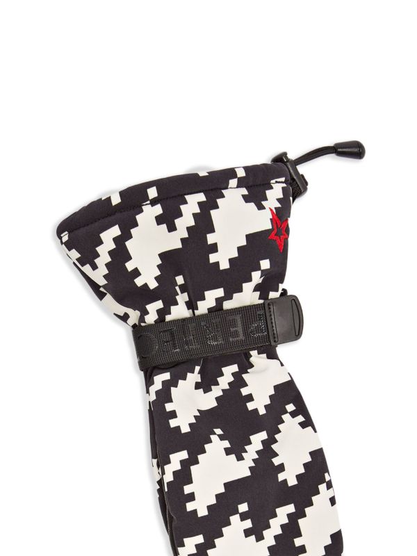Browns Perfect Moment Black Davos Houndstooth Print Gloves | Browns Gloves