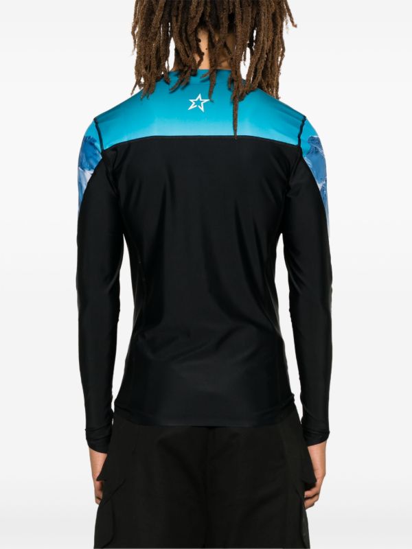 Browns Perfect Moment Blue Landscape-Print Top | Browns Performance T-Shirts & Vests