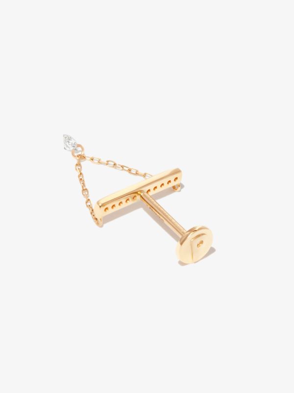 Browns Persée 18K Yellow Gold Diamond Bar Drop Earring | Browns Fine Earrings