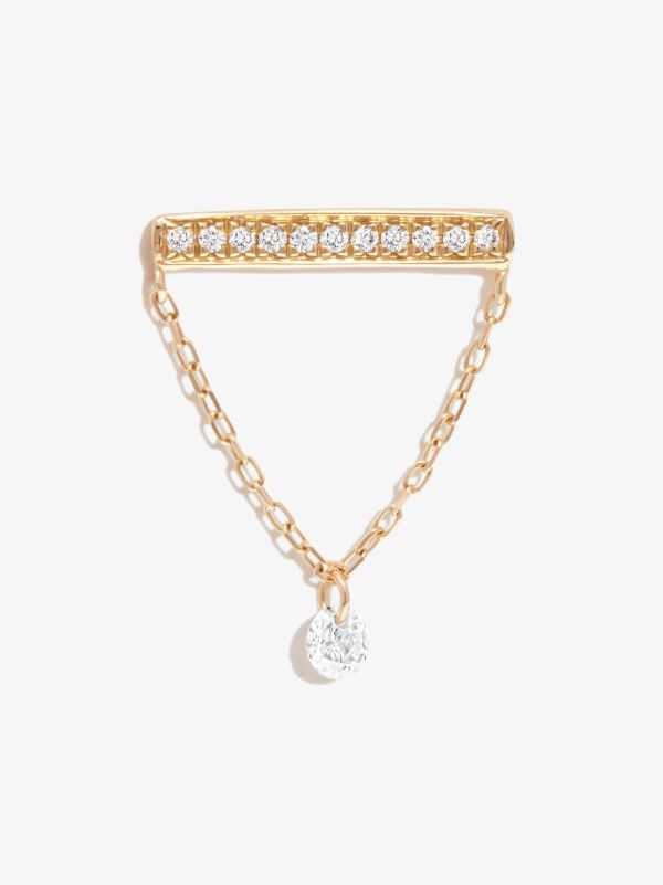 browns Persée 18K yellow gold diamond bar drop earring | Browns Fine Earrings