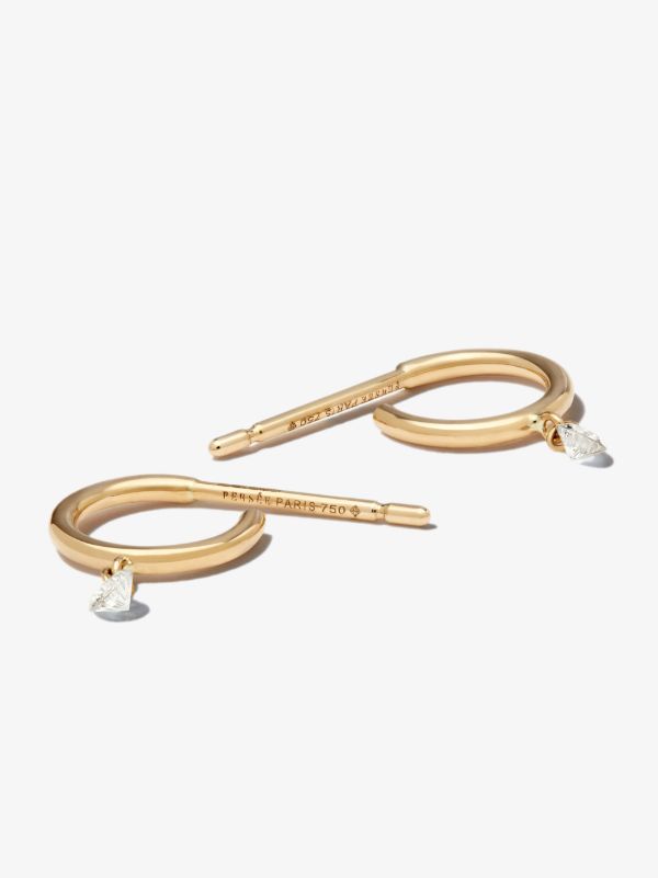 Browns Persée 18K Yellow Gold Diamond Hoop Earrings | Browns Fine Earrings