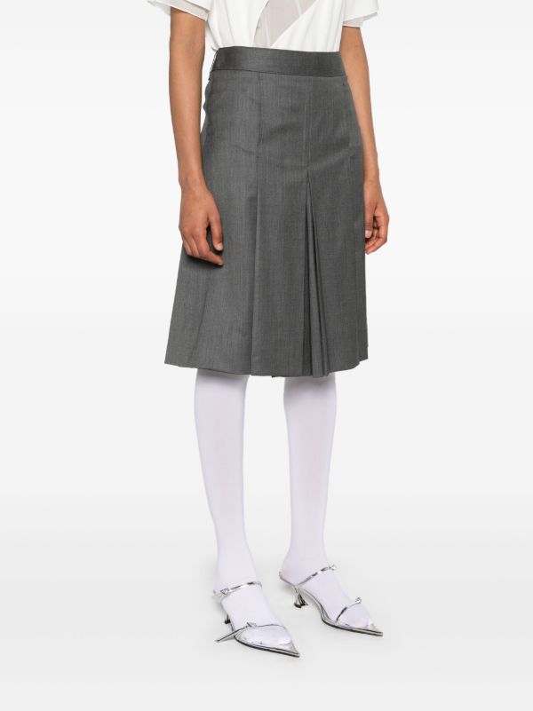 Browns Peter Do Grey Wide-Leg Layered Shorts | Browns Knee-Length Shorts