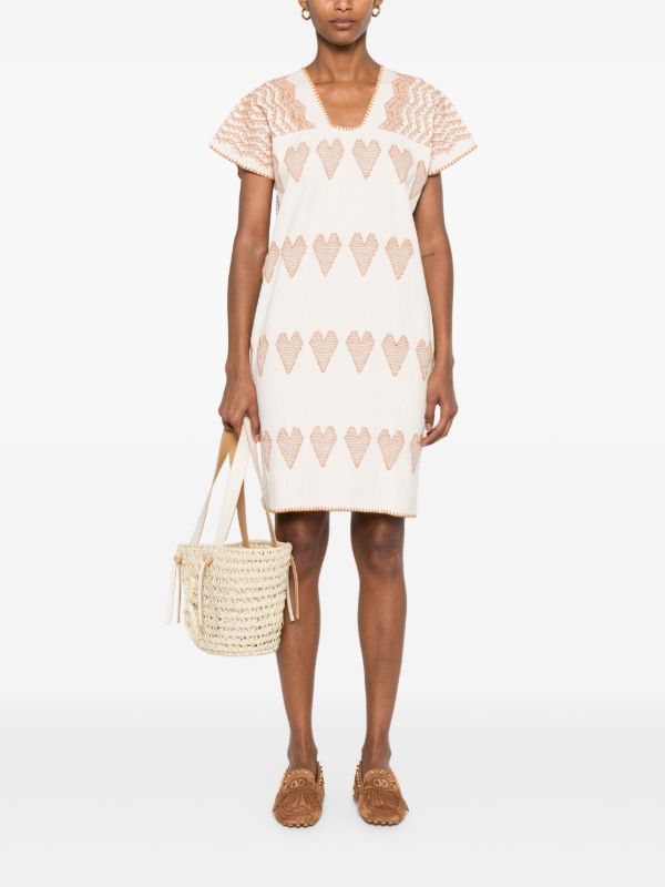 Browns Pippa Holt Heart-detail Mini Dress | Browns Day Dresses