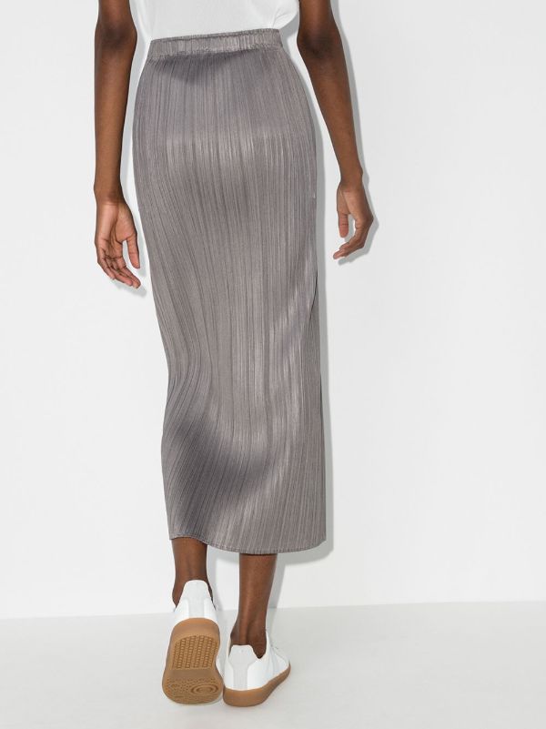 Browns Pleats Please Issey Miyake Basics Plissé Midi Skirt | Browns Pleated Skirts