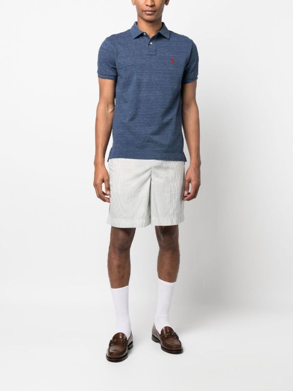 Browns Polo Ralph Lauren Blue Pony Cotton Polo Shirt | Browns Polo Shirts