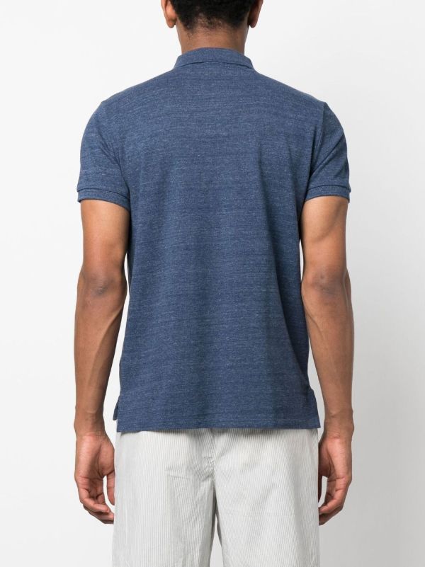 Browns Polo Ralph Lauren Blue Pony Cotton Polo Shirt | Browns Polo Shirts
