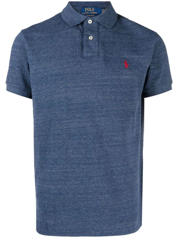 browns Polo Ralph Lauren Blue Pony Cotton Polo Shirt | Browns Polo Shirts