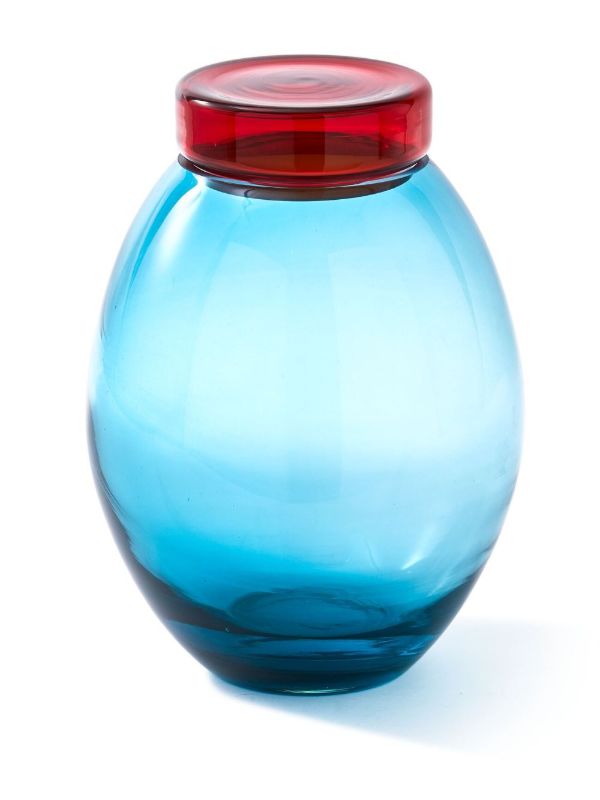 Browns POLSPOTTEN Blue Bloated Caps And Jars Set | Browns Glassware