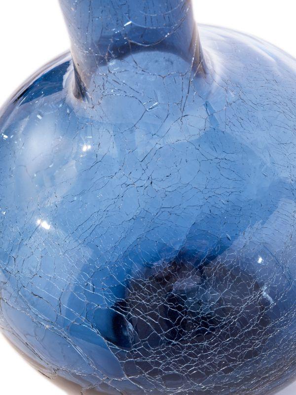 Browns POLSPOTTEN Blue Crackled Ball Body Glass Vase | Browns Vases