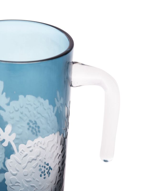 Browns POLSPOTTEN Blue Peony Glass Pitcher | Browns Glassware