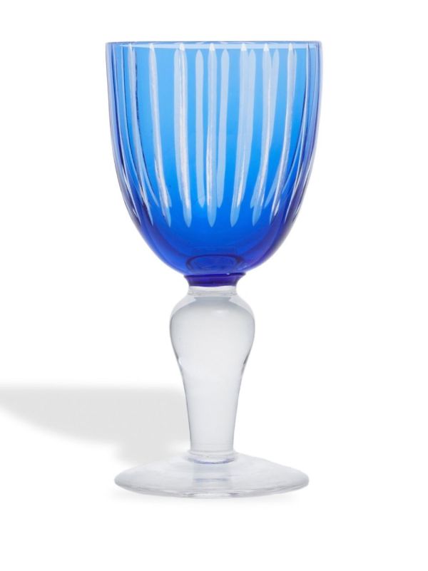 Browns POLSPOTTEN Blue Wine Glasses Set | Browns Glassware
