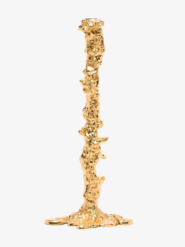browns POLSPOTTEN gold-tone Drip XXL candle holder | Browns Candle Holders