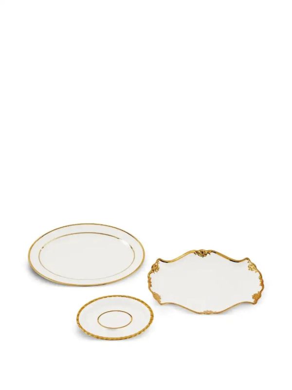 browns POLSPOTTEN Golden Finds serving set (set of three) | Browns Plates & Bowls