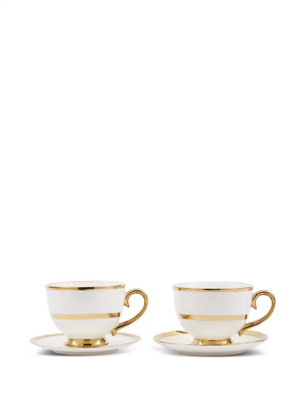 browns POLSPOTTEN Golden Finds teacups (set of two) | Browns Cups & Tea Sets
