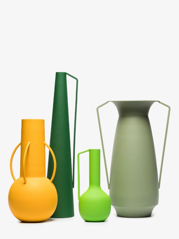 browns POLSPOTTEN green and orange roman vase set | Browns Vases