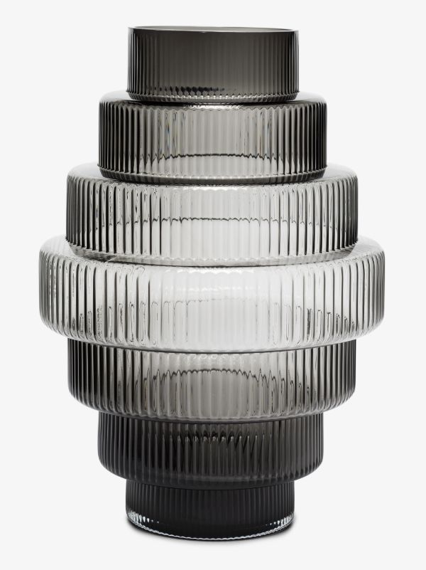 browns POLSPOTTEN grey steps large vase | Browns Vases