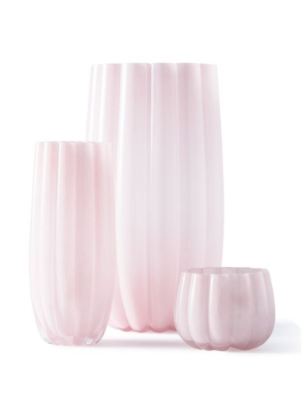 Browns POLSPOTTEN Light Pink Large Melon Glass Vase | Browns Vases
