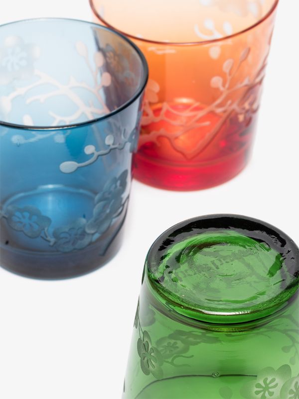 Browns POLSPOTTEN Multicolour Blossom Glass Set | Browns Glassware