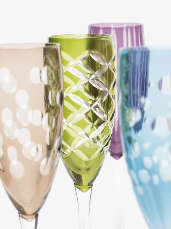 Browns POLSPOTTEN Multicolour Champagne Glass Set | Browns Glassware