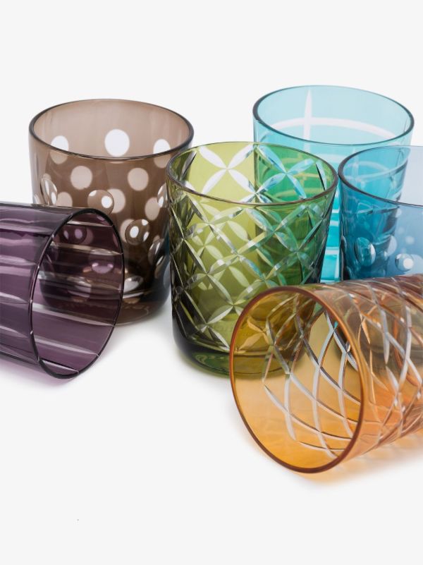 Browns POLSPOTTEN Multicolour Glass Set | Browns Glassware