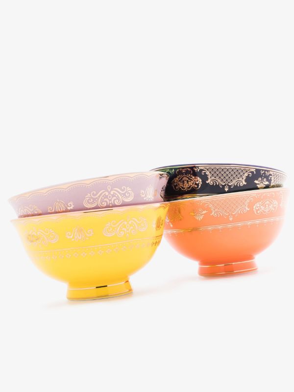 Browns POLSPOTTEN Multicolour Grandpa Porcelain Bowl Set | Browns Homeware