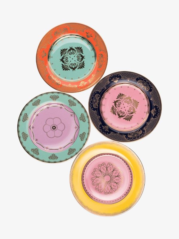 browns POLSPOTTEN multicolour Grandpa side plate set | Browns Plates & Bowls