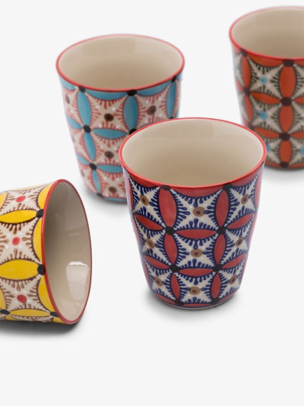 Browns POLSPOTTEN Multicolour Hippy Cup Set | Browns Cups & Tea Sets