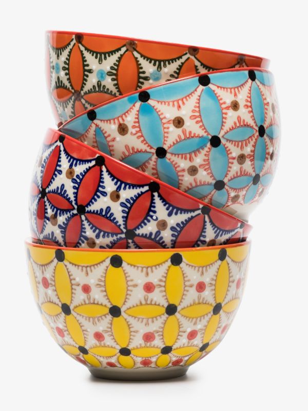 browns POLSPOTTEN multicolour hippy snack bowl set | Browns Plates & Bowls