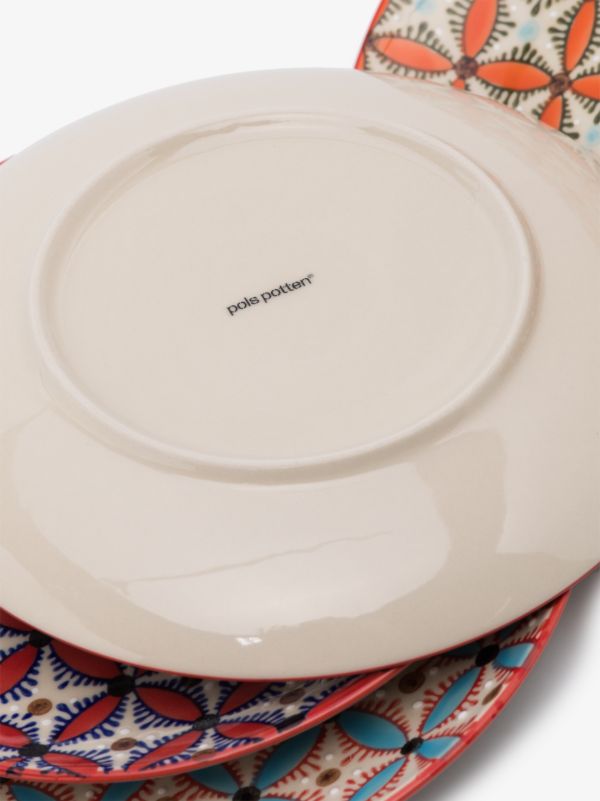 Browns POLSPOTTEN Multicoloured Hippy Side Plate Set | Browns Plates & Bowls
