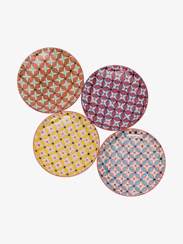 browns POLSPOTTEN Multicoloured Hippy Side Plate Set | Browns Plates & Bowls