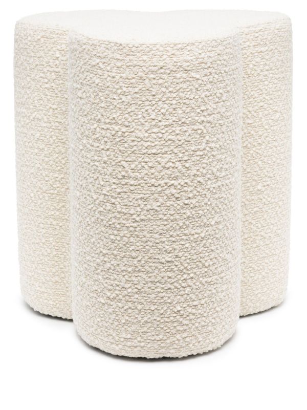 browns POLSPOTTEN Neutral Clover boucle stool | Browns Chairs & Stools
