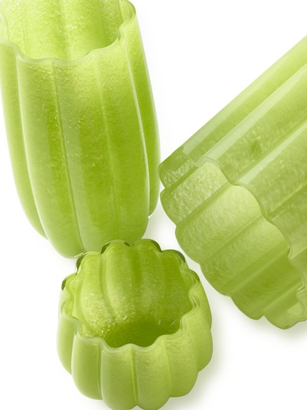 Browns POLSPOTTEN Olive Green Large Melon Glass Vase | Browns Vases