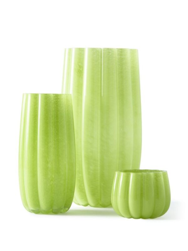 Browns POLSPOTTEN Olive Green Large Melon Glass Vase | Browns Vases